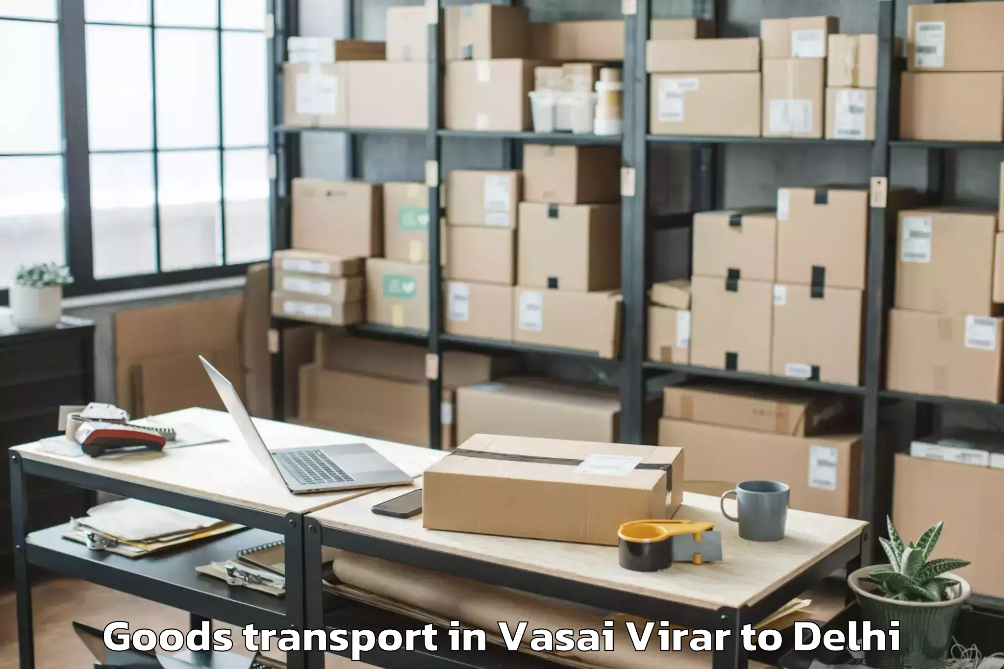 Book Your Vasai Virar to Jhilmil Goods Transport Today